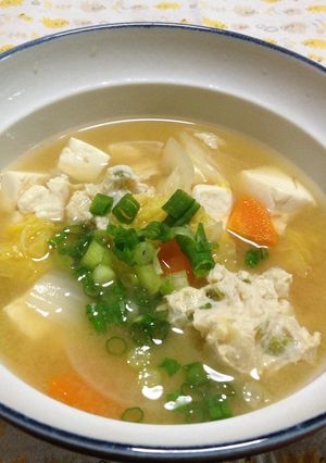 風邪に負けるな！鶏団子汁-レシピのメイン写真