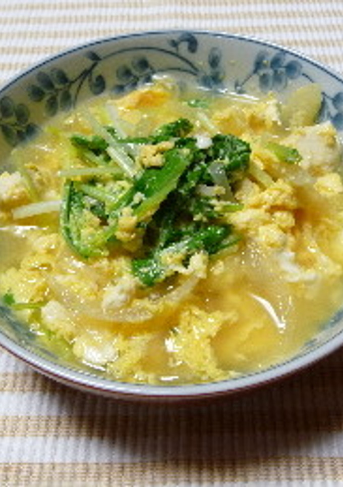 早い☆簡単♪豆腐と水菜の卵とじ-レシピのメイン写真