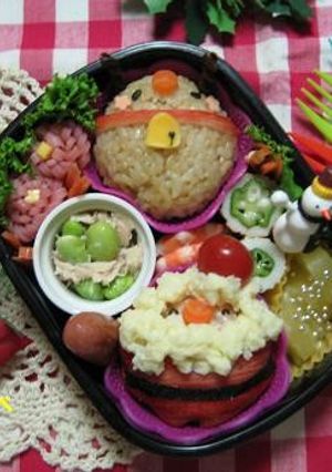 簡単☆丸おにぎりｄｅサンタ＆トナカイ-レシピのメイン写真