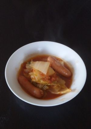 超簡単☆白菜のトマトソース煮込み☆-レシピのメイン写真