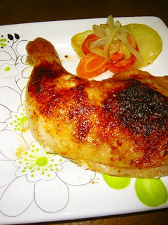 骨付き鶏もも肉のローストチキン♪-レシピのメイン写真