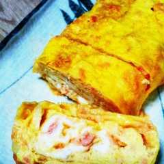 รูปของ 卵焼き—鮭フレーク入り