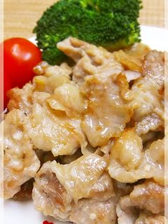 超安♪豚こま♡めんつゆにんにくマヨ焼き-レシピのメイン写真