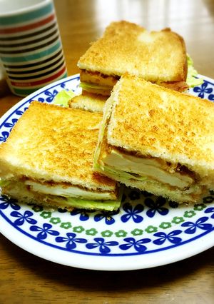 ダイエット中のカツサンド風☆豆腐サンド-レシピのメイン写真