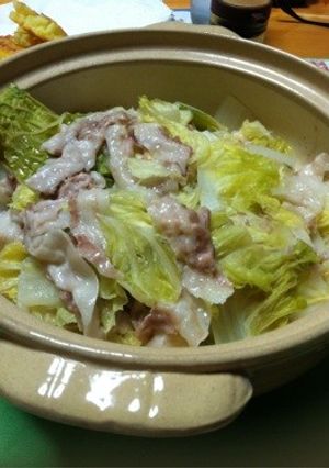 超簡単白菜と豚バラ鍋-レシピのメイン写真