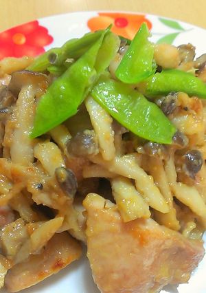 コクうま♪鶏肉としめじの味噌バター炒め-レシピのメイン写真