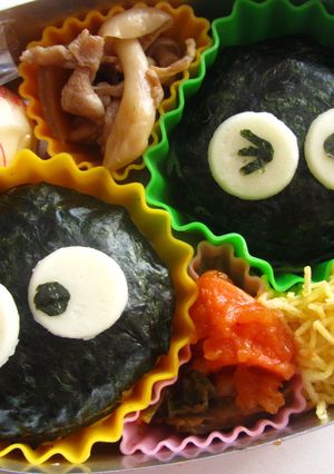 キャラ弁*まっくろくろすけ弁当-レシピのメイン写真
