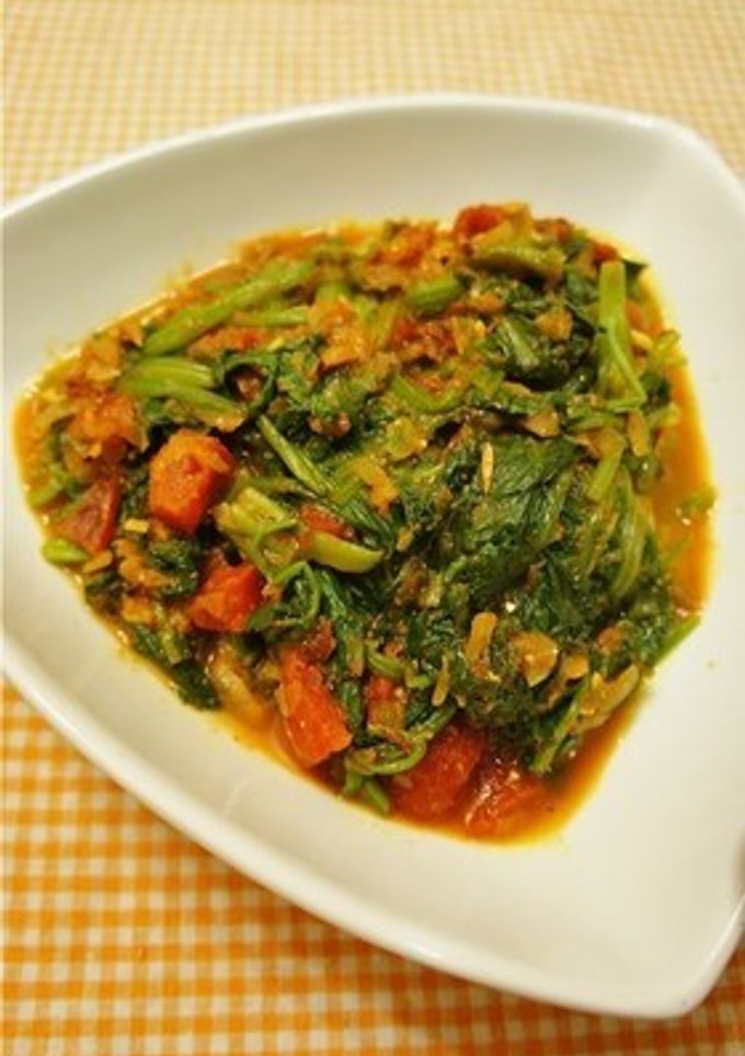 ほうれん草の形が残っているカレー-レシピのメイン写真