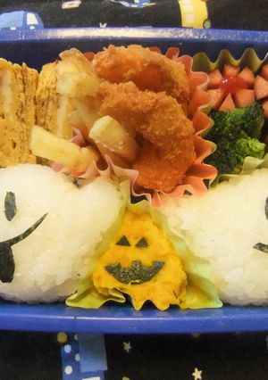 ☆キャラ弁☆ハロウィン　簡単おばけ２　-レシピのメイン写真