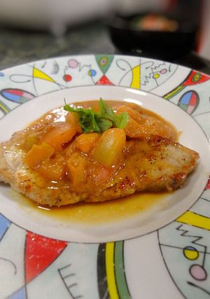 豚肉のこんがりソテー☆味噌トマトソース-レシピのメイン写真