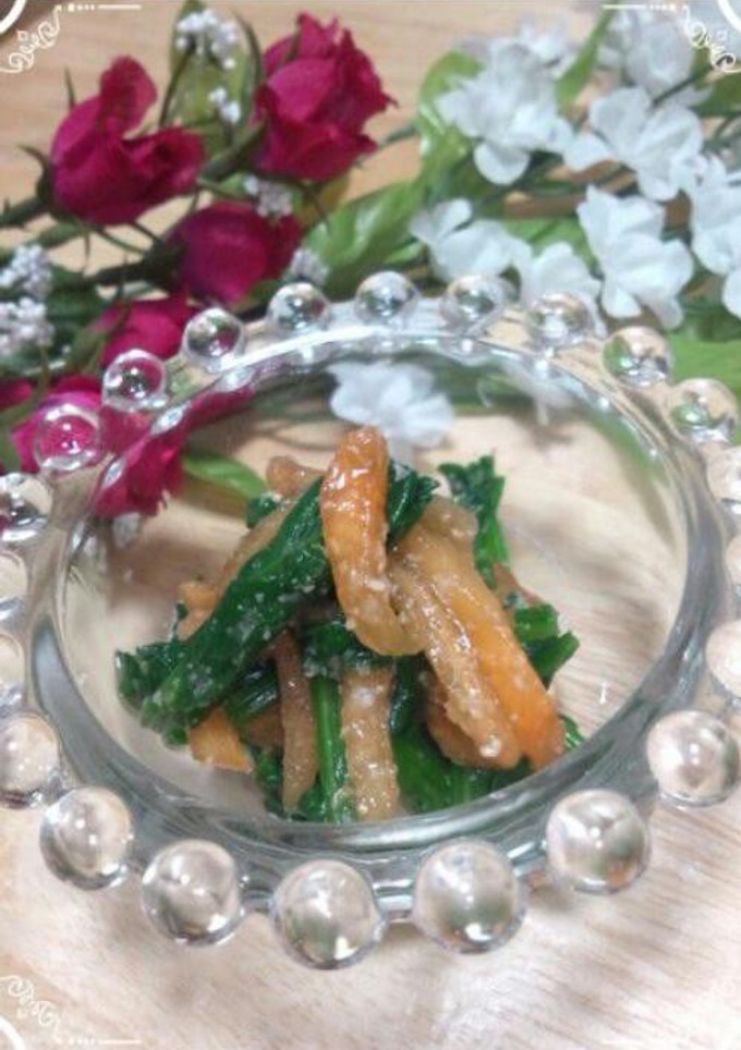 柿とほうれん草の胡麻和え♪-レシピのメイン写真