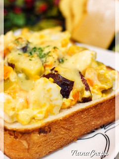 さつま芋と卵のチーズトースト-レシピのメイン写真