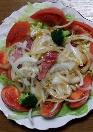 糖質制限：マグロのカルパッチョ風サラダ-レシピのメイン写真