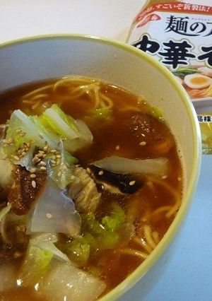 サッポロ一番麺の力で野菜と生姜の中華そば-レシピのメイン写真