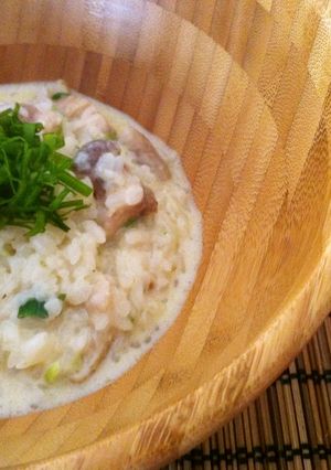 かなカフェ＊チキンとねぎのミルクリゾット-レシピのメイン写真