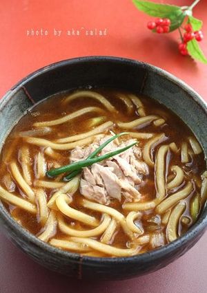 ツナ缶でカレー南蛮うどん-レシピのメイン写真