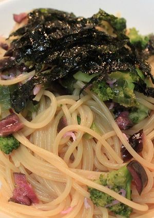 俺の、しば漬けとしらすのペペロンチーノ-レシピのメイン写真