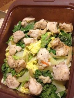 にんにくで食欲up!白菜と胸肉レンジ蒸し-レシピのメイン写真