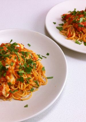 濃厚モッツァレラとトマトのスパゲッティ-レシピのメイン写真