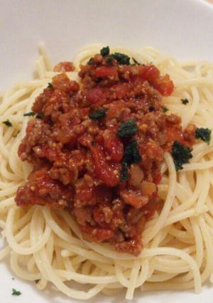 塩麹でミートソーススパゲティ-レシピのメイン写真