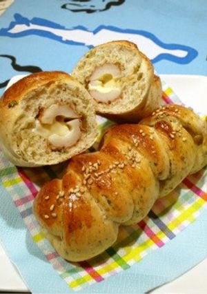 HB 青のり香る♡チーズちくわパン-レシピのメイン写真