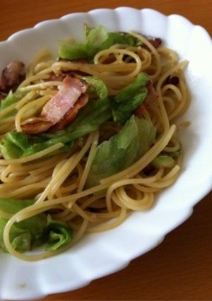 ベーコンとレタスの塩麹パスタ-レシピのメイン写真