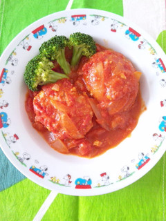 トマト煮込みのチーズinハンバーグ-レシピのメイン写真