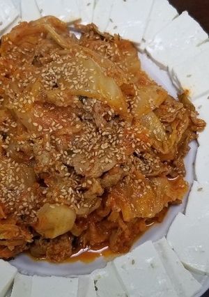 キムチ炒め＆豆腐添え-レシピのメイン写真