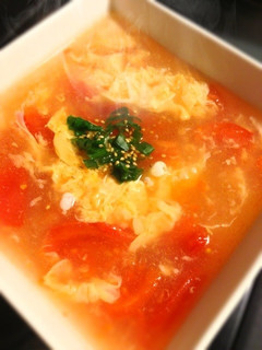 トマトとふわふわ卵の中華風スープ-レシピのメイン写真
