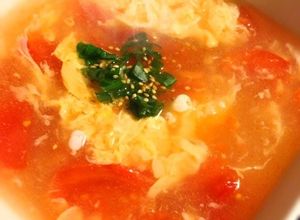 トマトとふわふわ卵の中華風スープ-レシピのメイン写真