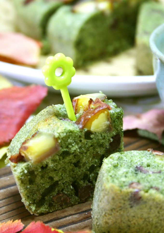 ほっこり和風♡よもぎ小豆ケーキ-レシピのメイン写真