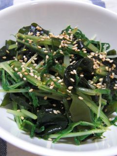 水菜とわかめのからし和え-レシピのメイン写真