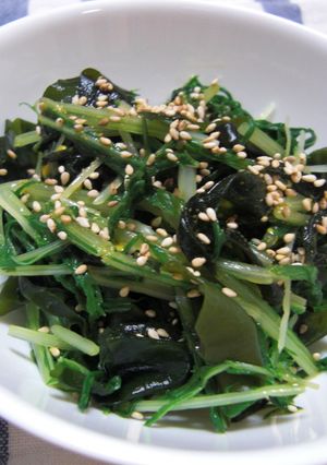 水菜とわかめのからし和え-レシピのメイン写真