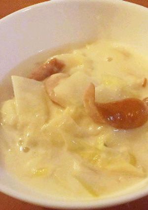 簡単！ベーコン長ネギ白菜のクリーム煮♪-レシピのメイン写真
