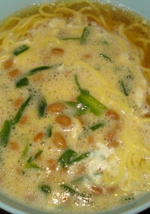ふわとろ☆ニラ玉納豆ラーメン-レシピのメイン写真