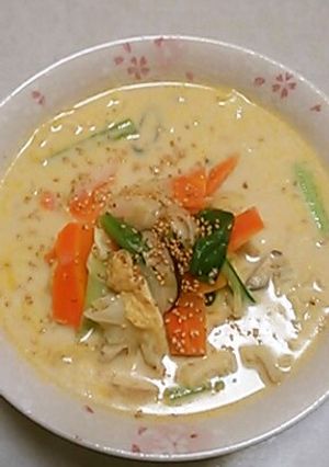 残り野菜で♪豆乳 味噌ラーメン-レシピのメイン写真