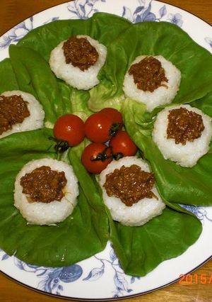 超簡単・肉みそおにぎりオモニ風-レシピのメイン写真