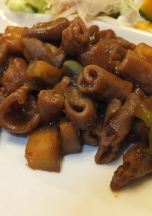 簡単★モツとサツマイモの味噌煮-レシピのメイン写真