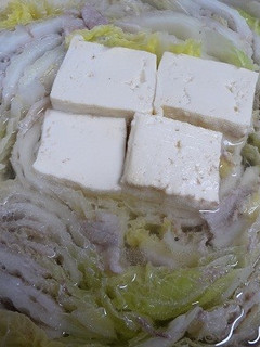 白菜と豚ばら肉のミルフィーユ豆腐鍋-レシピのメイン写真
