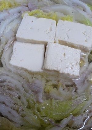 白菜と豚ばら肉のミルフィーユ豆腐鍋-レシピのメイン写真