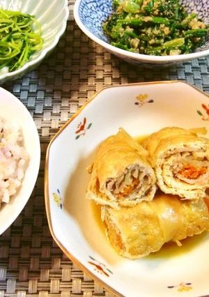 切干大根と豚バラの薄揚げ巻き-レシピのメイン写真