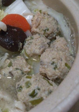 お鍋のレギュラー☆基本 鶏のつみれ団子-レシピのメイン写真