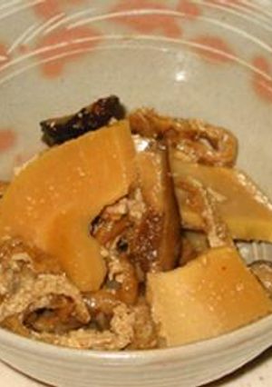 タケノコとシイタケの酢味噌煮-レシピのメイン写真