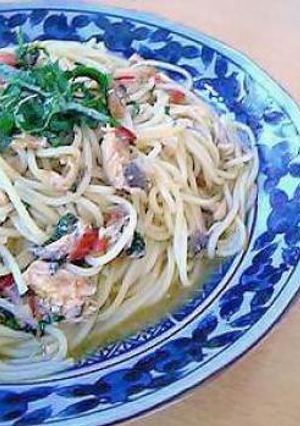 鯖水煮缶で和風パスタ-レシピのメイン写真