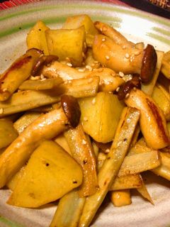 ごぼうときのこのじゃがバター炒め-レシピのメイン写真