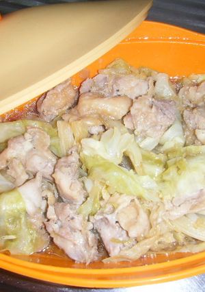 ルクエで簡単！鶏肉とキャベツの香味蒸し-レシピのメイン写真