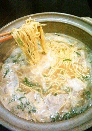 とんこつ鍋に醤油ラーメン！-レシピのメイン写真