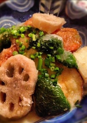 さつまいもをおかずに＊色々野菜の揚げ浸し-レシピのメイン写真