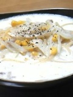 フライパンでミルクスープパスタ-レシピのメイン写真