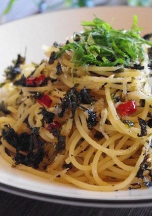 韓国海苔としらすのさっぱりペペロンチーノ-レシピのメイン写真